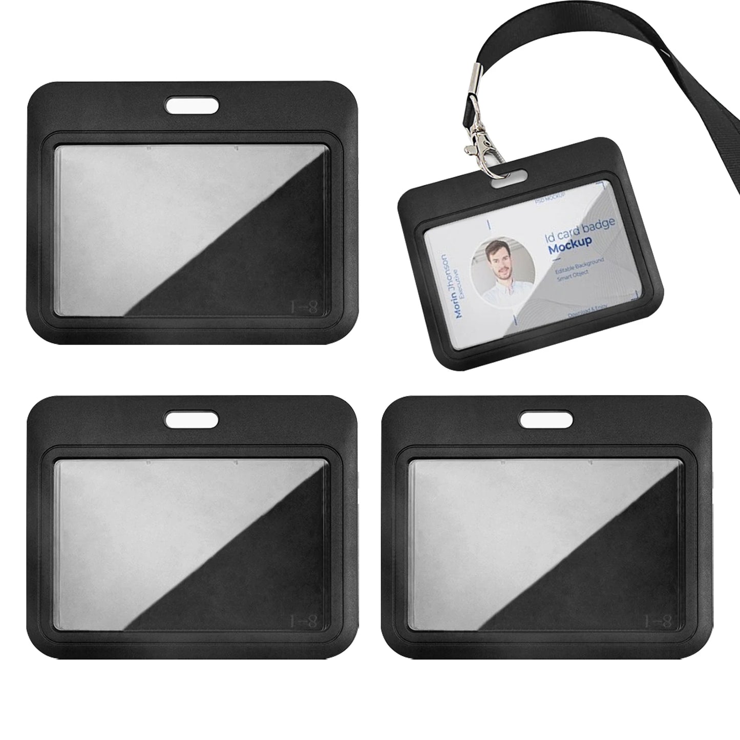 3pcs Name Tag Office School Badge Holder