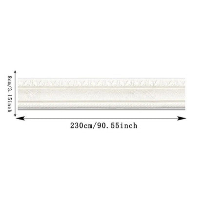 Stylish Durable Waterproof 3D Decorative Peel and Stick Wall for Baseboard Edge