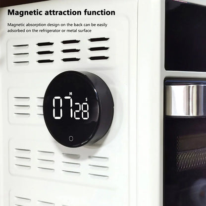 LED Digital Cooking Timer USB Rechargeable Magnetic