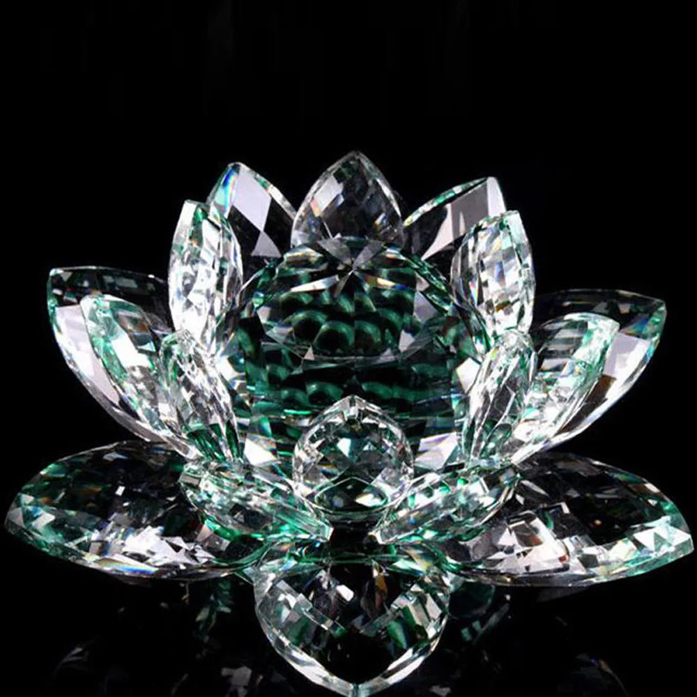 6cm Crystal Lotus Flower Craft Collection