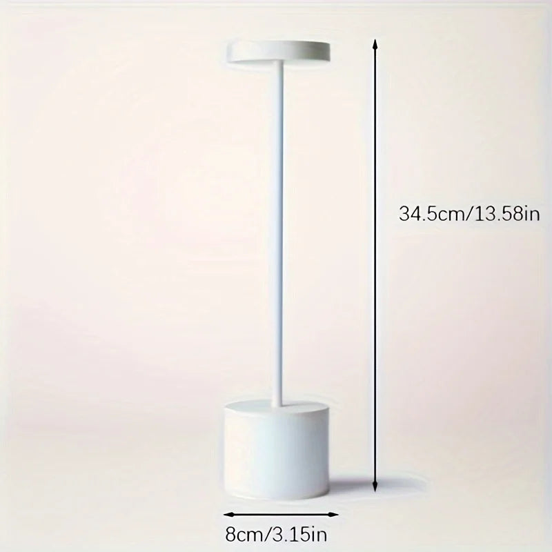 LED Desk Lamp With Control - USB Rechargeable, 3-Color Dimmable Lighting