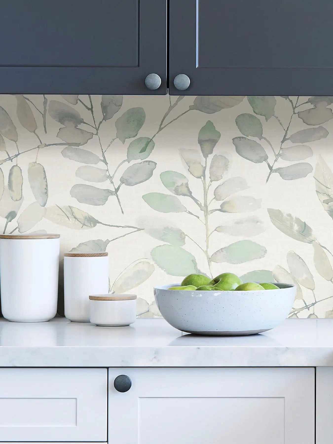 Lotus Green Vinyl Peel and Stick Wallpaper 216-in by 20.8-in 31.2 Sq. ft.