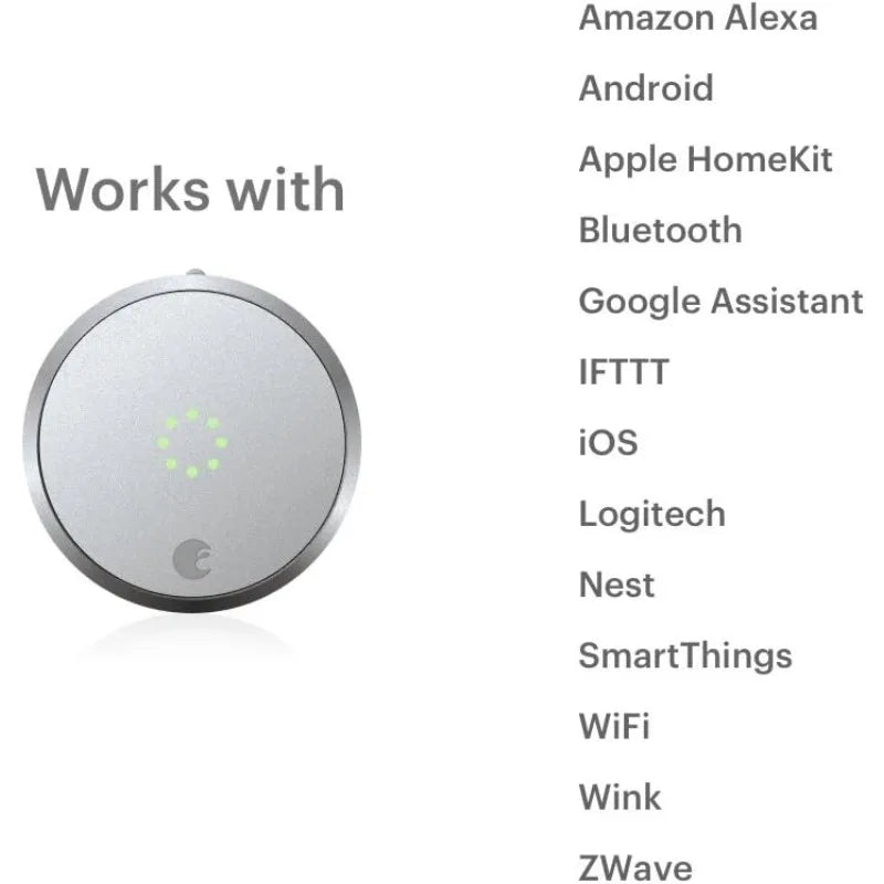 Home Silver Smart Lock Pro, 3rd Generation-Dark Gray, Apple Home Kit Compatible and Z-Wave Plus Enabled