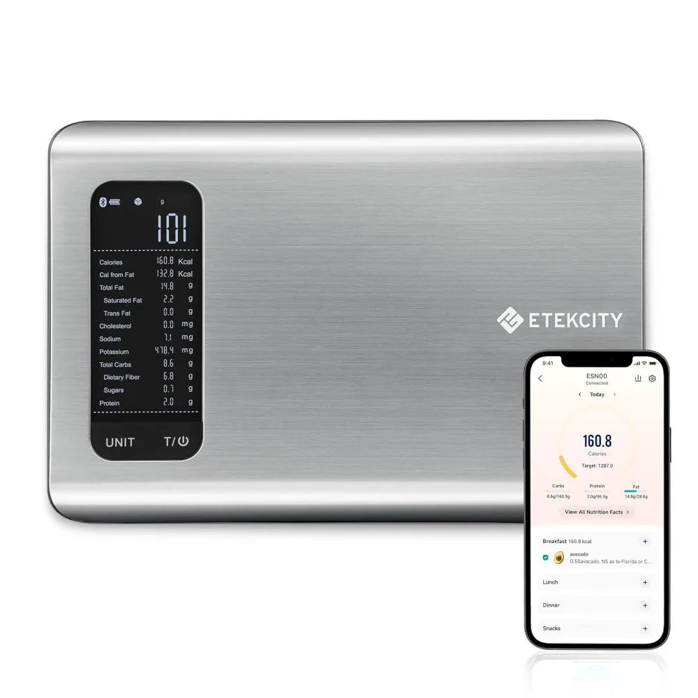 Food Kitchen Scale, Digital Grams and Ounces With Smart Nutrition App