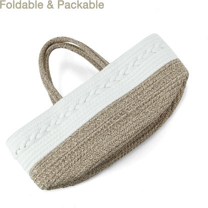 Portable Basket Cotton Rope Organizer