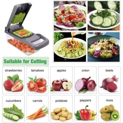 14-in-1 Fruit and Vegetable Slicer, Cutter, Dicer, and Chopper