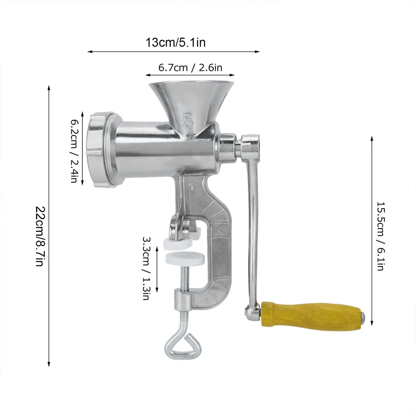 Silver Manual Meat Grinder