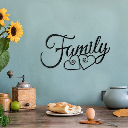 Family Wall Sign Metal Farmhouse